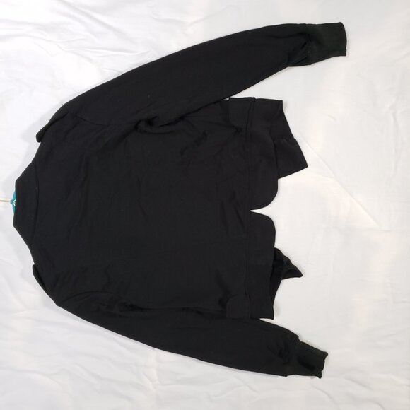 Y2K Black Military Victorian Steampunk open front cardigan Jacket - Picture 5 of 7